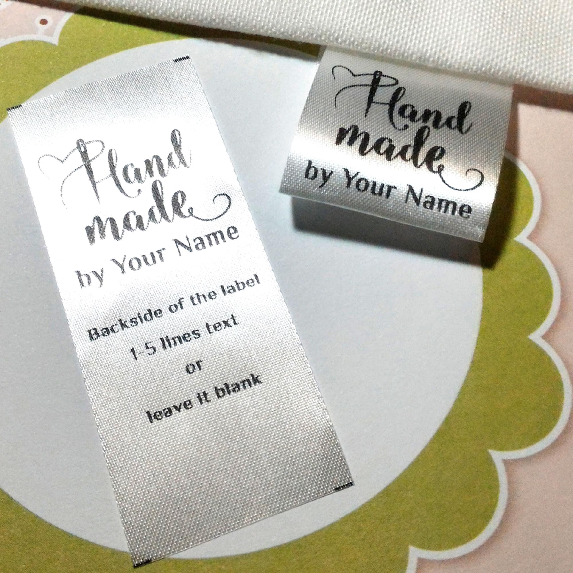 100pcs Personalized Fabric Label Custom Logo Clothing Label