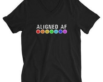 Camiseta de manga corta y cuello de pico unisex