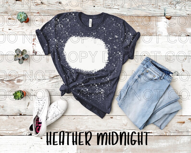 Download Bella Heather Summer Set of Four Bleached T-Shirt Mock-up ...