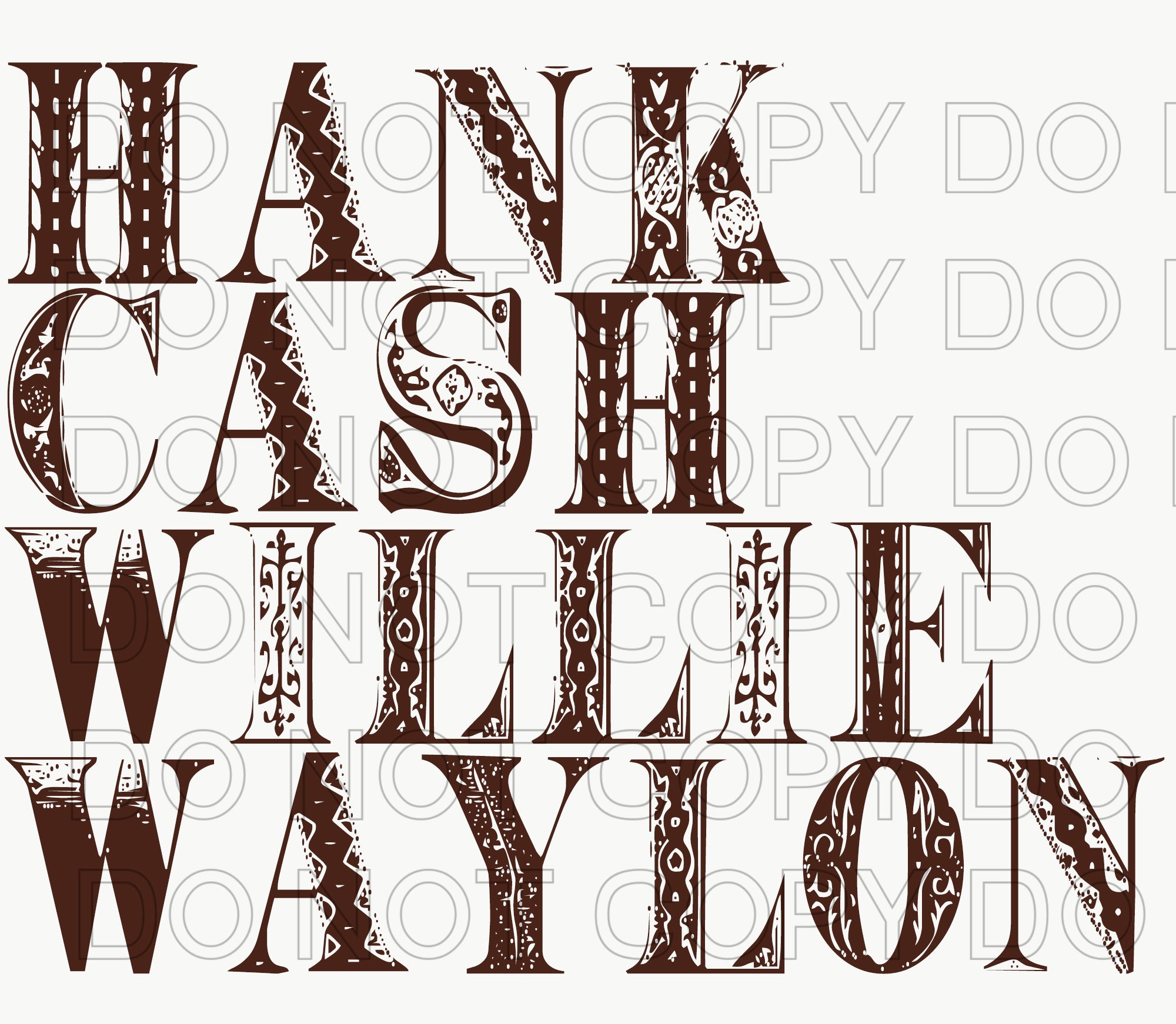Waylon| Sublimation .PNG File| Instant DIGITAL download Hank Cash Willie