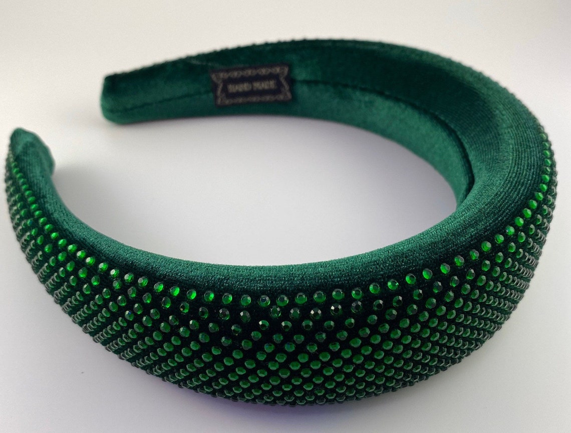Emerald Green Rhinestone Headband Etsy