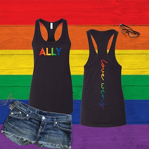 Ally Love Wins Racerback Tank Top: Pride Parade Top