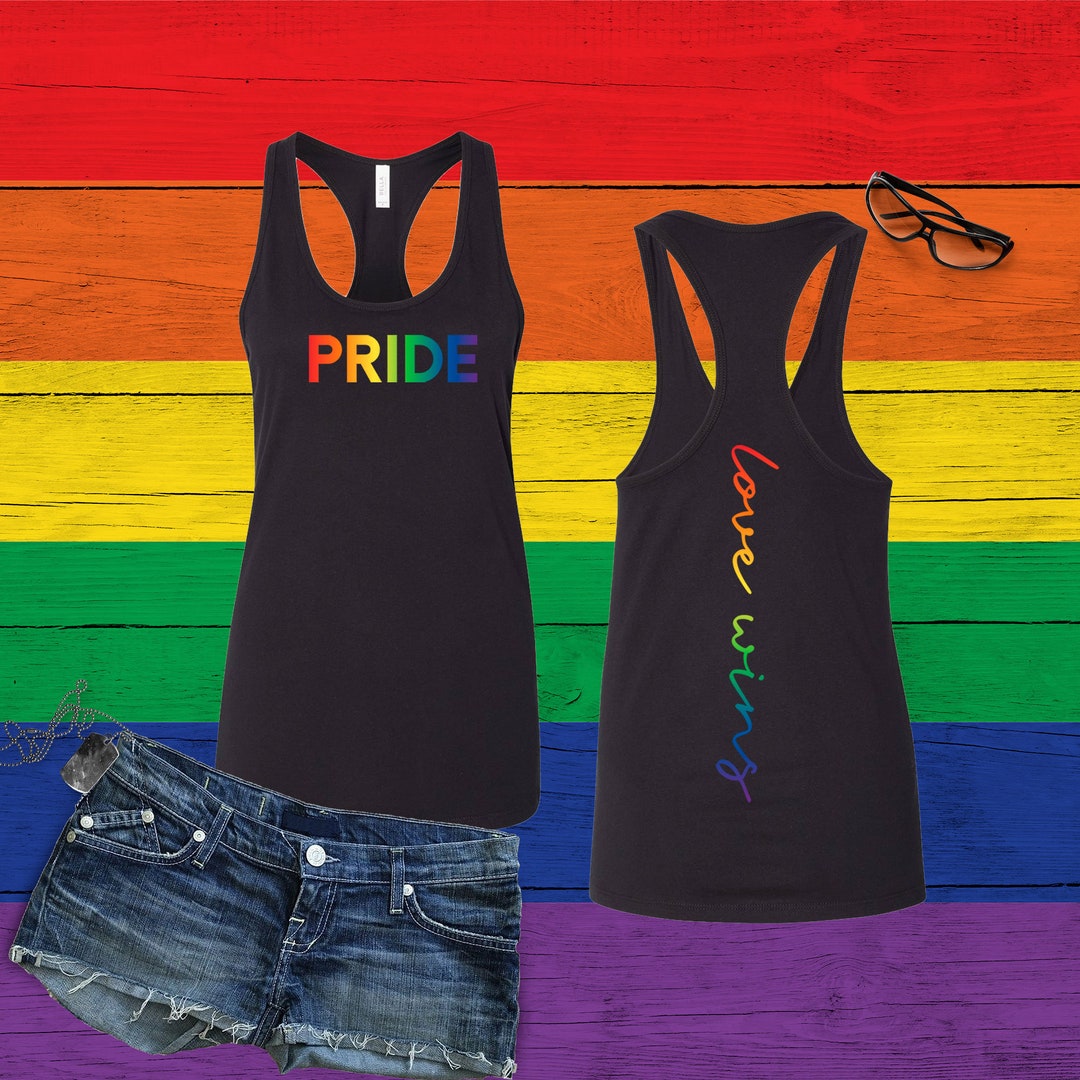 Pride Racerback Tank Top, LGBTQ Love Wins Jersey Parade Tank - Etsy