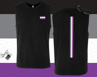 Asexual Pride Muscle Tank Top, Summer Parade, Love Wins, Soft Cotton UnisexTop