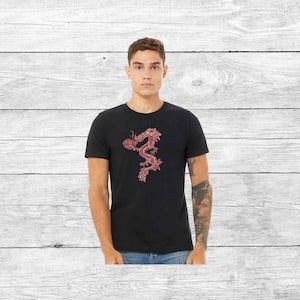 Tie Dye Red Dragon T-Shirt – Japanese Kanji Graphic Tee image 5