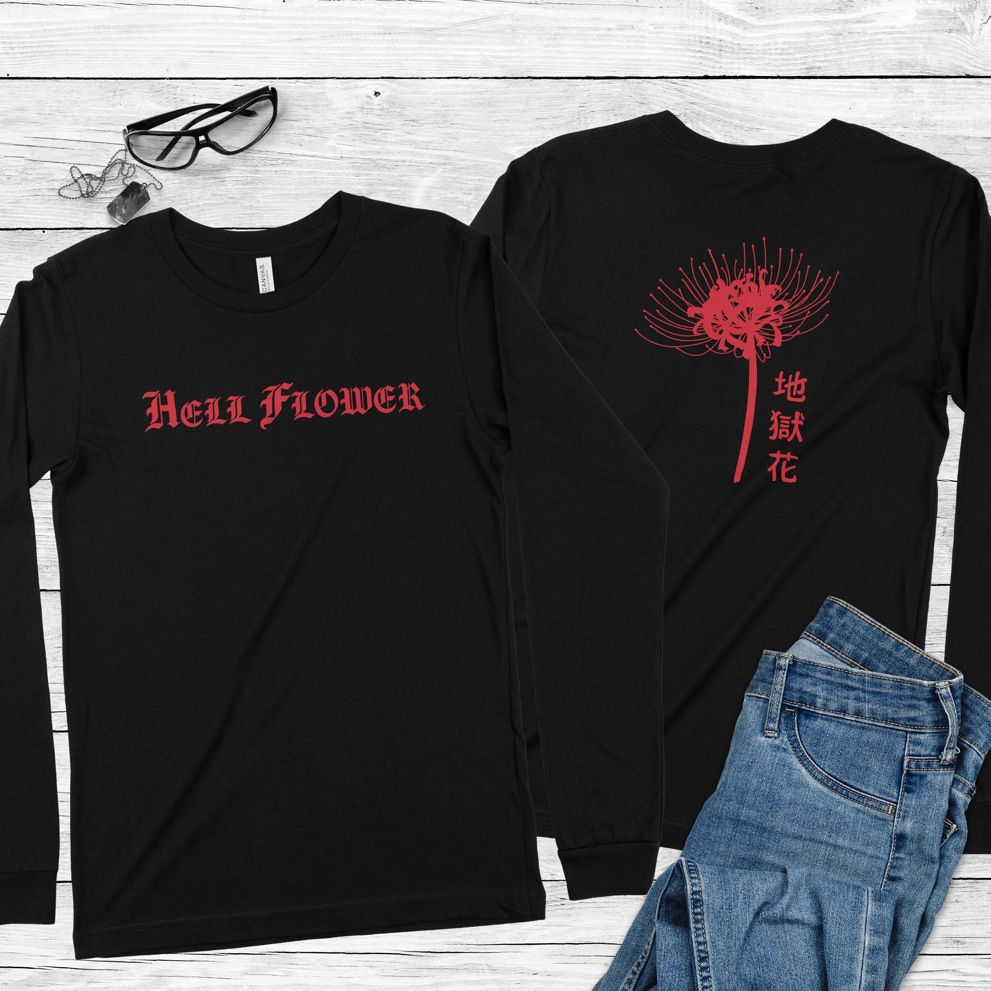 Anime Aesthetic Hell Flower Tokyo Shirt Anime Flower Hell Etsy