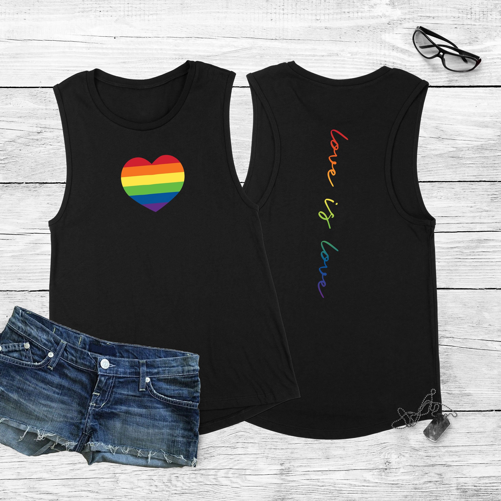 Rainbow Tank Top - Etsy