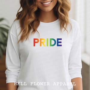 Pride Love Wins Unisex Long Sleeve Tee, Love is Love Aesthetic Top, LGBTQ Rainbow Minimalist Shirt, Pride Month, Gay Community Love Tee