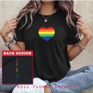 LGBTQ Rainbow Gay Pride Unisex Jersey Tee, Love is Love Aesthetic Shirt, Tie Dye Pride Month Minimalist T-Shirt, Summer Parade Love Wins Top