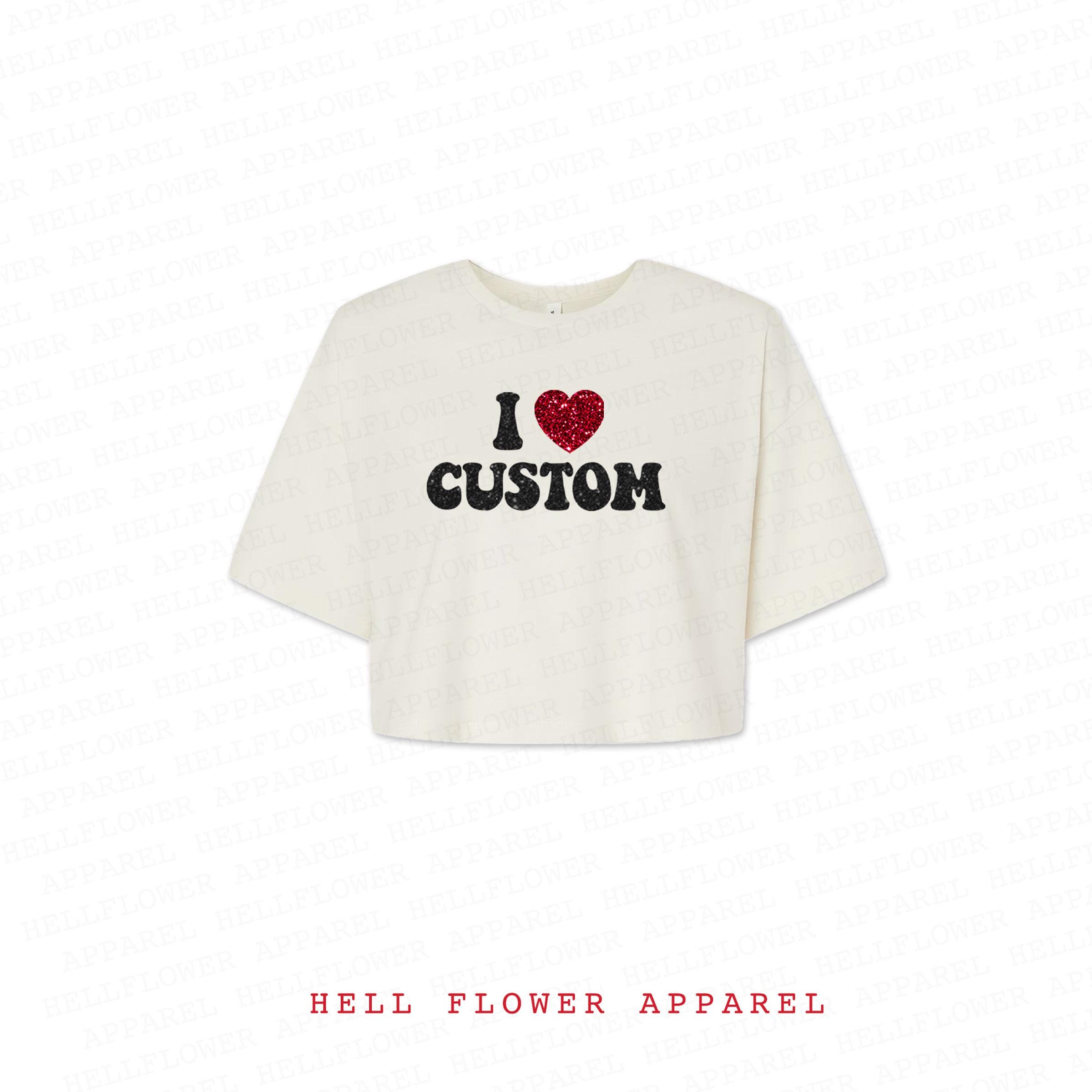 HTH、Glitter Heart Logo Cropped Tee Cropped Tee with 