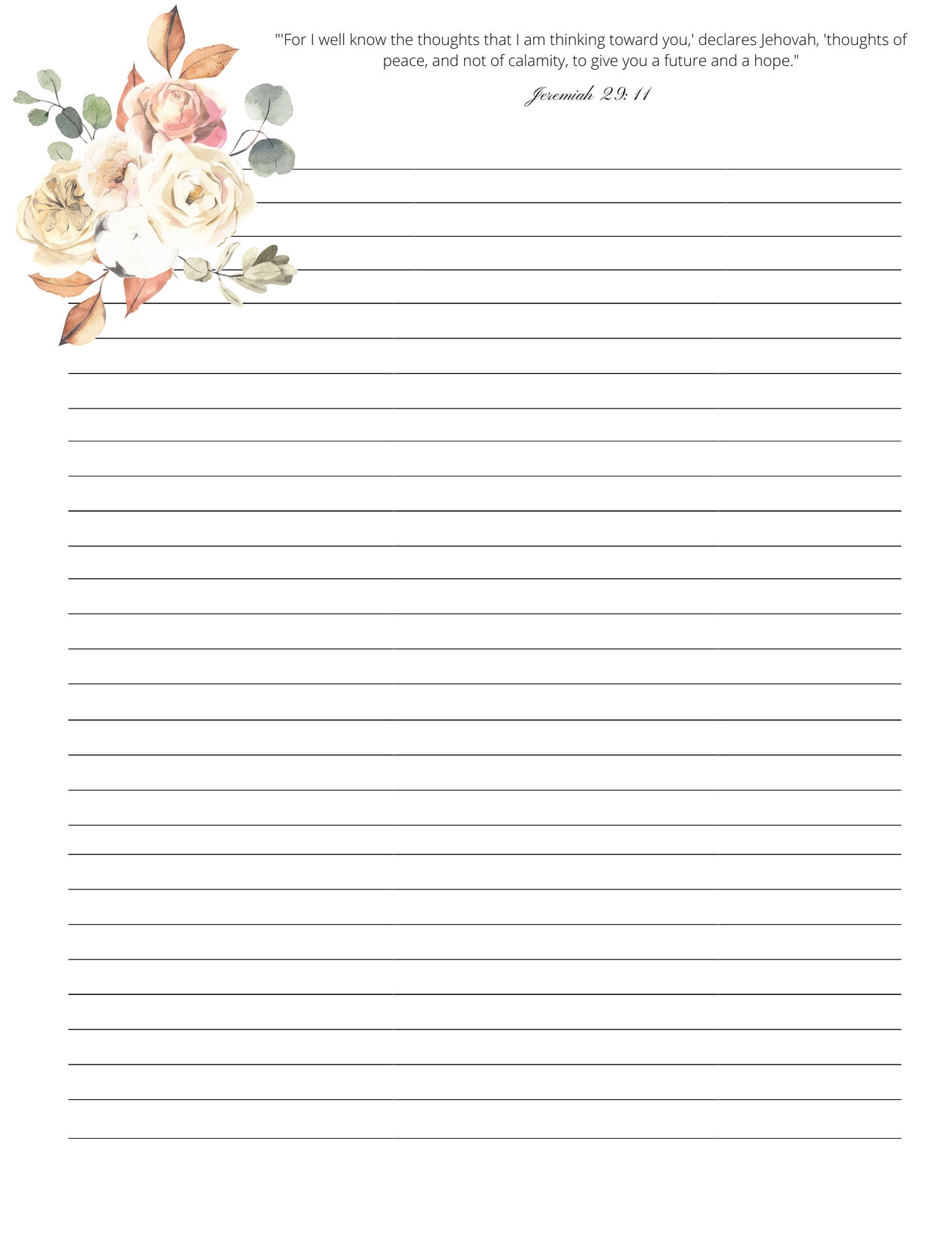 JW Letter Writing Paper Jeremiah 2911 Watercolor Fall Etsy JW Letter Writing Paper Jeremiah 2911 Watercolor Fall Etsy