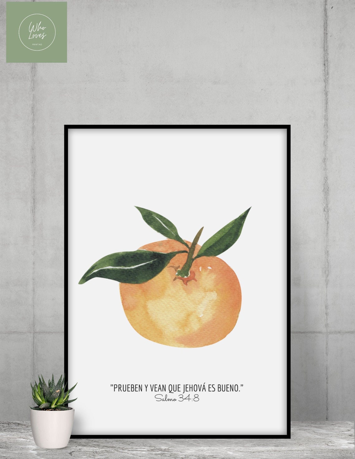 Peach Spanish Bible Scripture Psalms 348 Wall Art Etsy