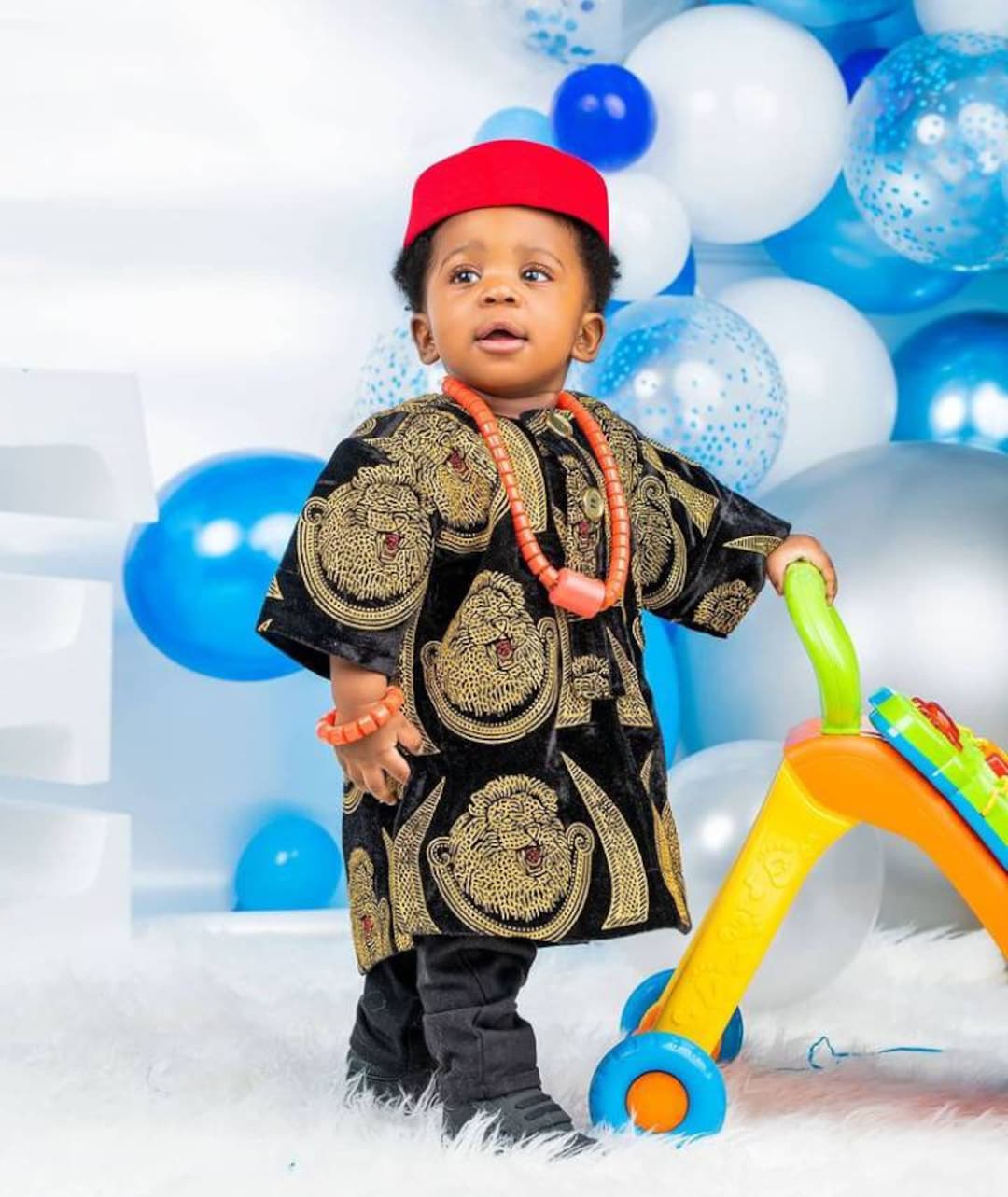 Baby Boy First Birthday Outfit/isi Agu for Kids/igbo - Etsy Finland