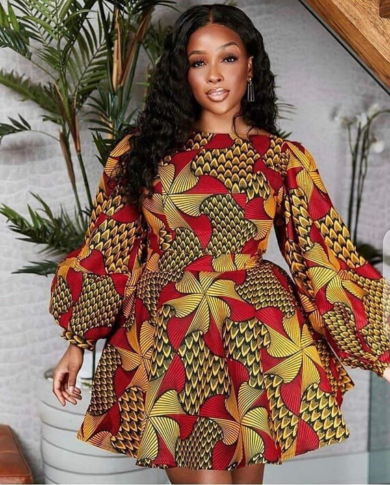 printed flare dress