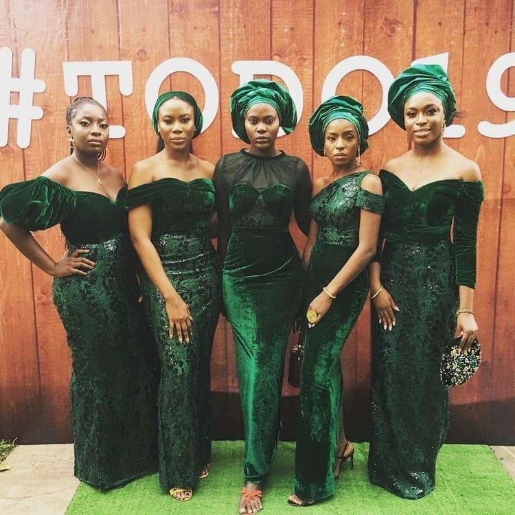 Dark green lace shop bridesmaid dresses