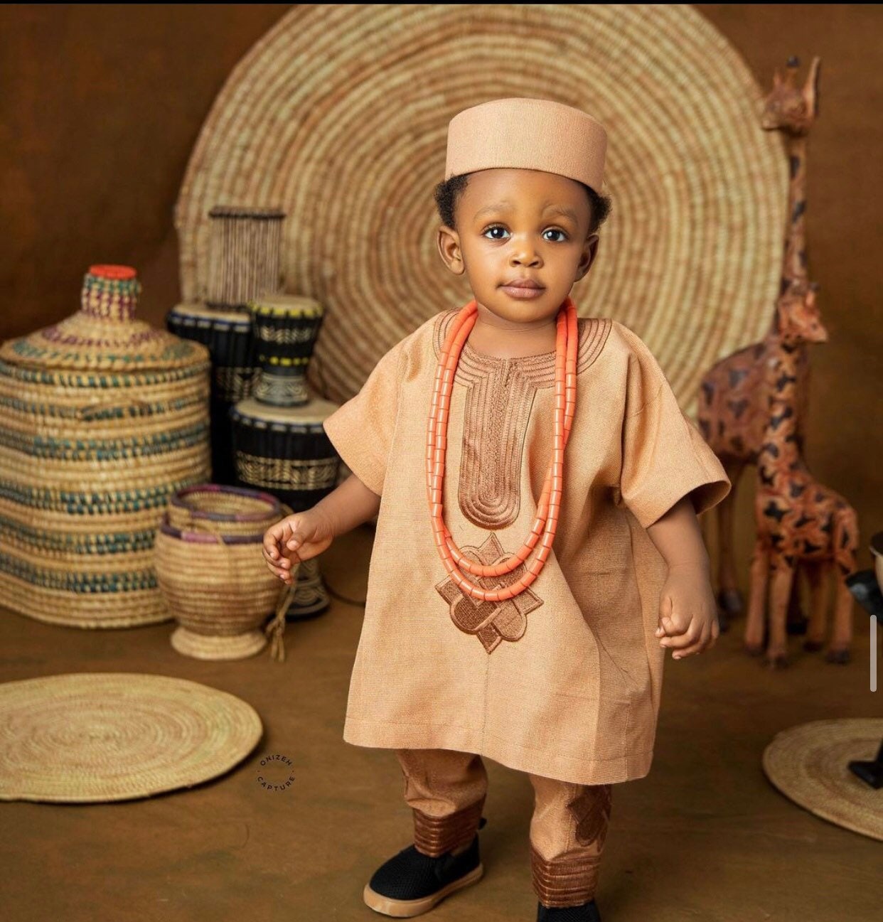 Two African Yoruba Male Hunters | Baby One-Piece