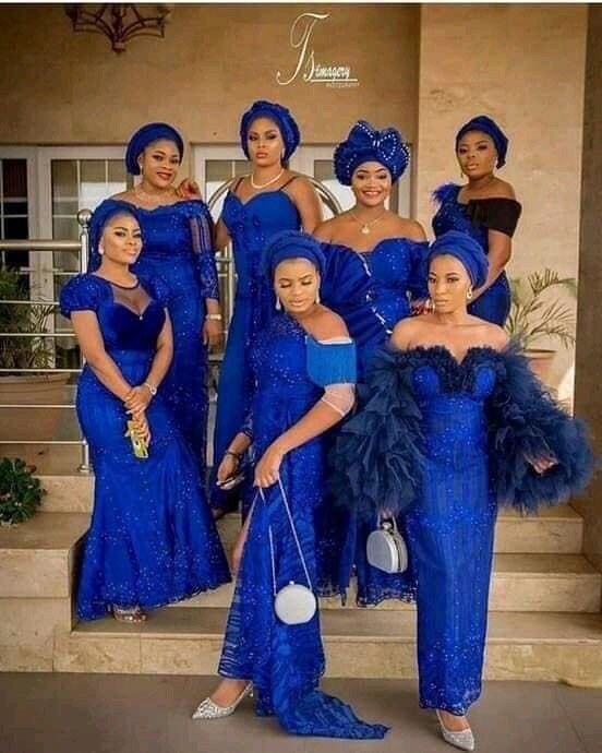 Royalblue Wedding Party Dresses. African Bridesmaids Dresses. - Etsy