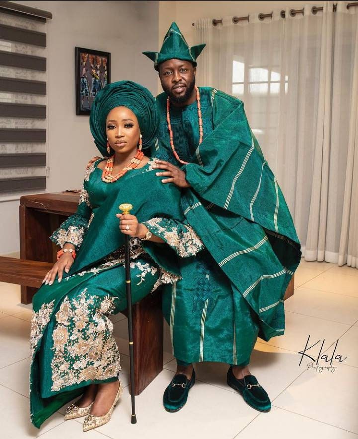 Emerald Green Couple Outfit. African ...