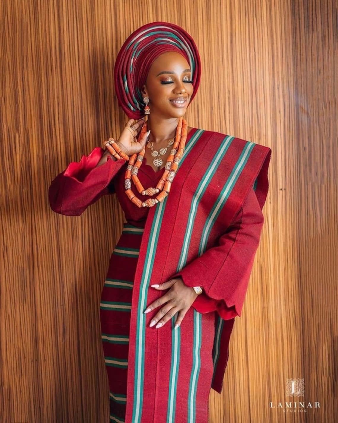 Classic Asooke iro and buba, Mother of the bride and groom outfits, 40th birthday attire, Asooke for women, Nigerian wedding suit. ASOOKE
