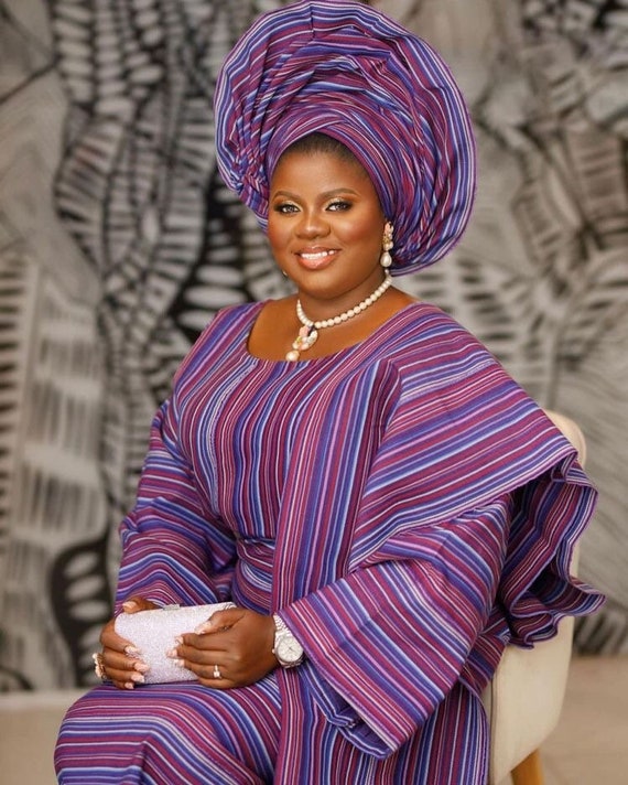 Birthday Outfit for African Women. Purple Multicoloured - Etsy