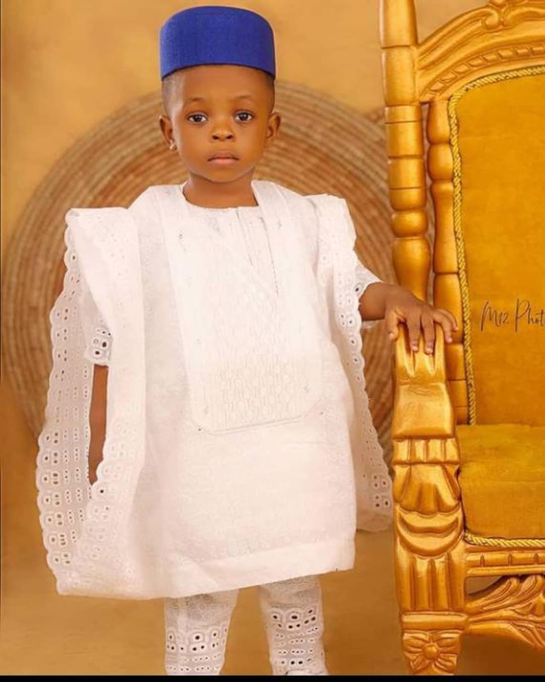 Baby Boy Traditional Outfit/white Lace for Boys/nigerian Outfit for  Boys/first Birthday Outfit/ First Birthday Outfit/agbada for Boys 