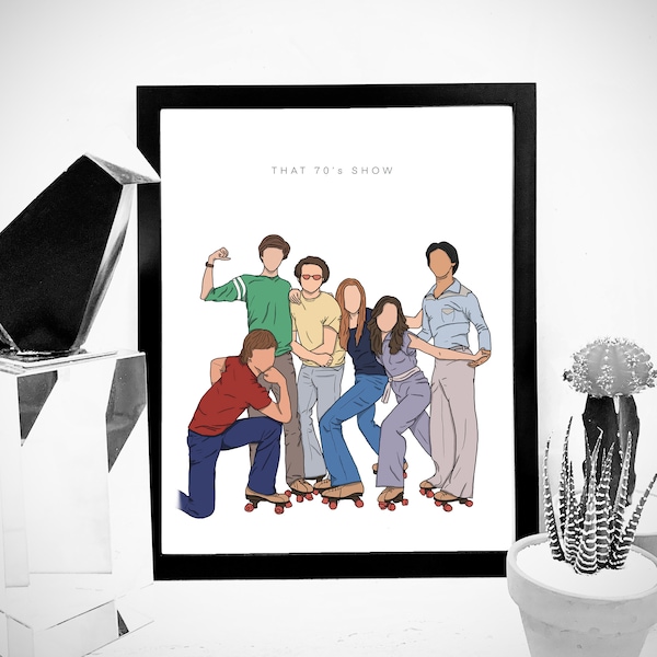 THAT 70's SHOW Hand-Drawn Color Print