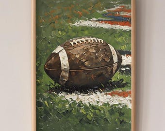 Football Art Poster, Impressionist Football Art, Sports Decor, Game Day Wall Art, Perfect for Fans, Great Gift for Football Lovers, Vintage