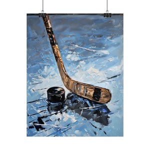 Hockey Art Poster, Impressionist Art, Perfect for Sports Fans, Home Decor, Gifts for Players, Cool Wall Art, Ice Hockey Room Decor, Hockey image 5
