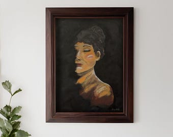 Portrait Canvas Wall Art (Physical canvas), Modern Home Decor, Gift for Art Lovers, Unique Wall Hanging, Gallery Style Decor