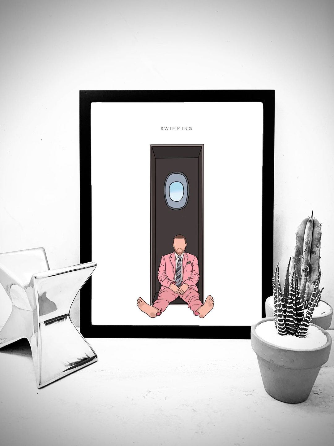 SWIMMING ALBUM COVER mac Miller Handdrawn Digital Print Etsy