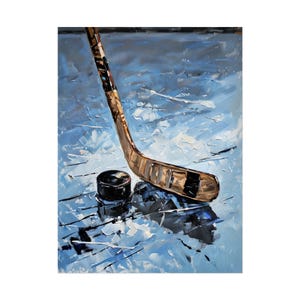 Hockey Art Poster, Impressionist Art, Perfect for Sports Fans, Home Decor, Gifts for Players, Cool Wall Art, Ice Hockey Room Decor, Hockey image 2