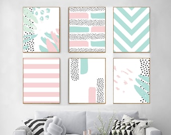 Mint Green and Pink | Etsy