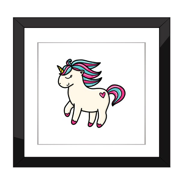 kids unicorn wall art printable art pink blue unicorn heart etsy