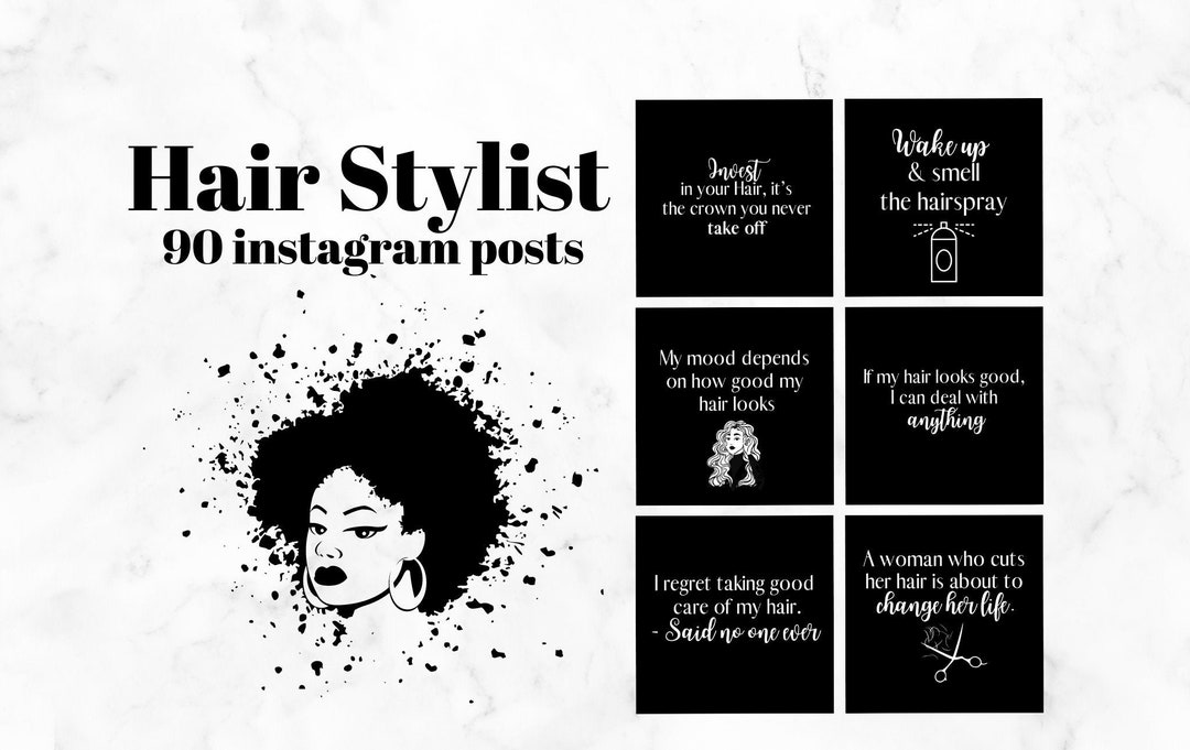 90 Hair Stylist Instagram Posts Hair Art Quotes Social Media Etsy