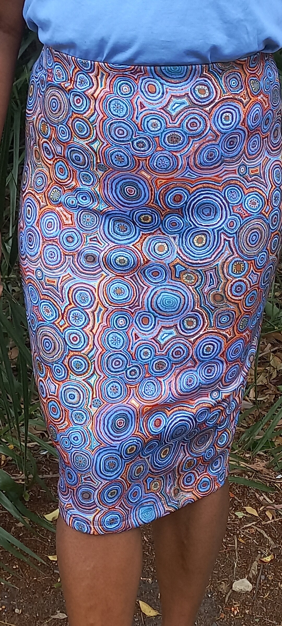 Tara High Waisted MIDI Winter Skirt, Australian Aboriginal, Indigenous