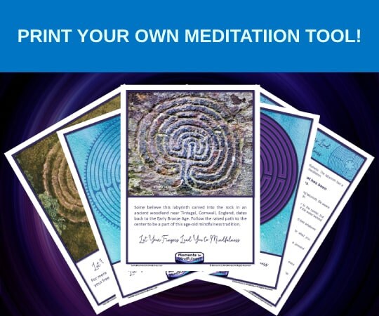 Labyrinth, Finger Labyrinth Set, Printable Meditation Tool, Mindfulness ...