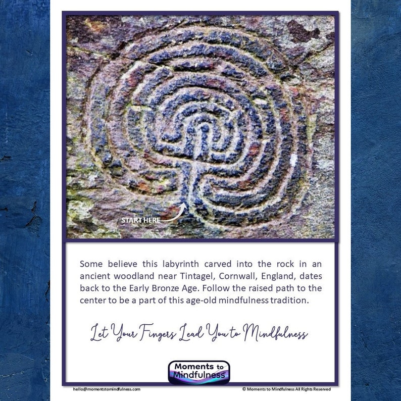 Labyrinth, Finger Labyrinth Set, Printable Meditation Tool, Mindfulness ...
