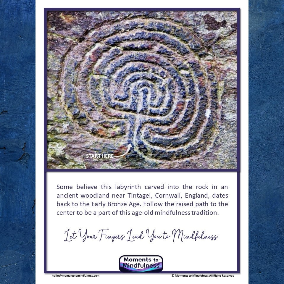 Labyrinth, Finger Labyrinth Set, Printable Meditation Tool, Mindfulness ...