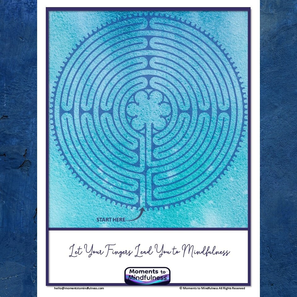 Labyrinth, Finger Labyrinth Set, Printable Meditation Tool, Mindfulness ...