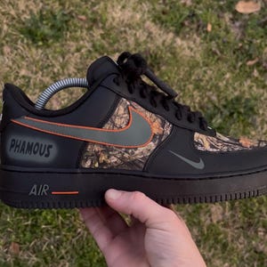 camo themed custom Nike  AF1 (Air Force 1’s)