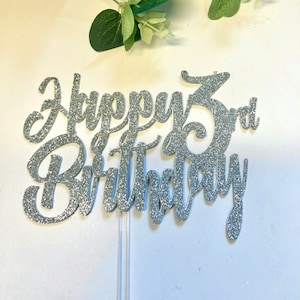Décoration pour gâteau d'anniversaire. Décoration de gâteau personnalisée au Royaume-Uni. Décoration pour 18e anniversaire, décoration pour 50e anniversaire, décoration pour 40e, décoration pour 21e anniversaire. Topper pour cartes à paillettes