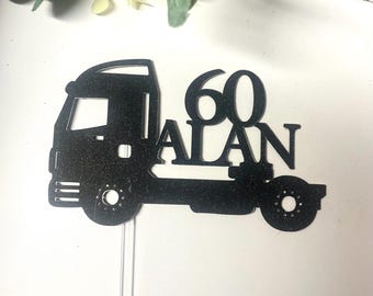 HGV Truck Cake Topper, Lorry Driver Birthday, personalised