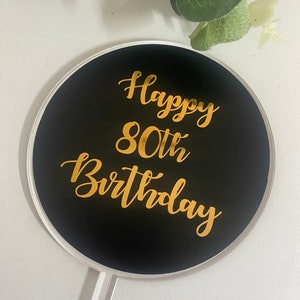 Number cake topper, acrylic cake topper, Personalised cake topper. Age cake topper