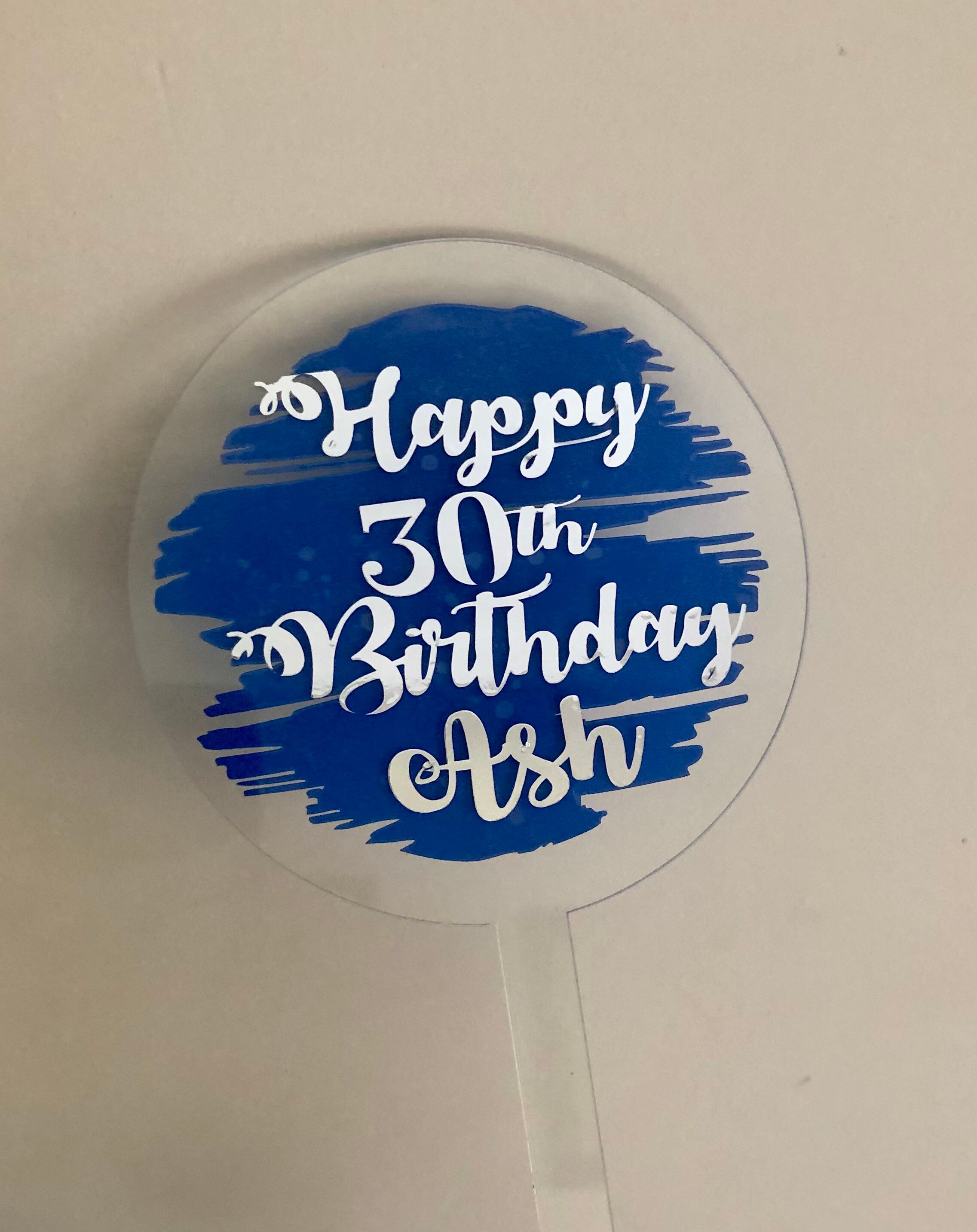 Acrylic Cake Toppers Personalised Cake Topper. Paddle Topper. Etsy UK