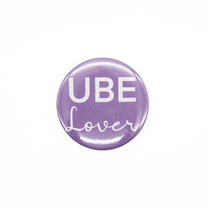 Ube Lover Button, Round Filipino Button, Button Pins, Dessert Buttons, Filipina