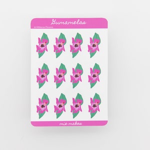 Gumamela Sticker, Hibiscus Sticker, Gumamela, Gumamelas, Gumamela Sticker Sheet, Hibiscus Sticker Sheet, Filipino Sticker, Flower Sticker