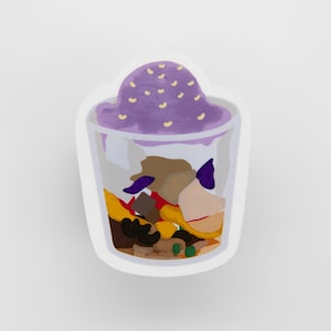 Halo Halo Sticker, Filipino Dessert, Pinoy Snack, Filipino Snack, Filipino Food, Halo Halo, Ube, Philippines, Desserts, Filipino Sweets