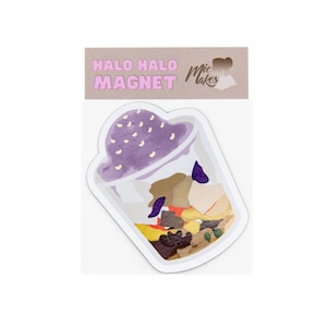 Halo Halo-Magnet, philippinisches Dessert, Pinoy-Snack, philippinischer Snack, philippinisches Essen, Halo Halo, Ube, Philippinen, Desserts, philippinische Süßigkeiten