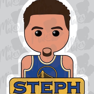 Steph Curry Sticker, Golden State Warriors, NBA, GSW, Basketball