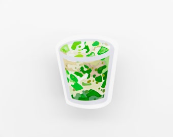 Buko Pandan Sticker, Buko Pandan Salad, Coconut Sticker, Filipino Dessert, Filipino Snack, Filipino Food, Philippines, Sweet Food, Coconut